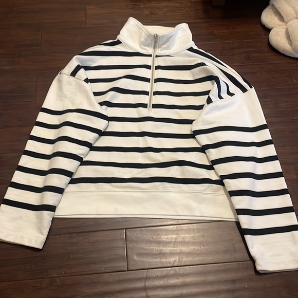 FRAME striped half-up pullover - Picture 5 of 8